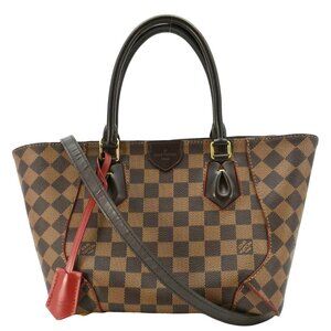 Louis Vuitton Caissa MM Damier Ebene Tote Bag Brown